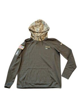 Nike Salute to Service Philadelphia Eagles Digi Camo Green Hoodie USA Womens L